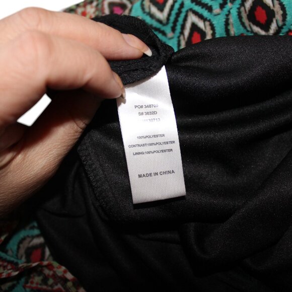 FALL SALE! Doe & Rae Maxi Dress COLORFUL GEOMETRIC PRINT S EUC - Picture 11 of 15